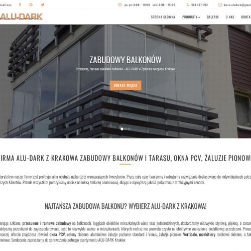 Zabudowy balkonów aluminiowe - Kraków