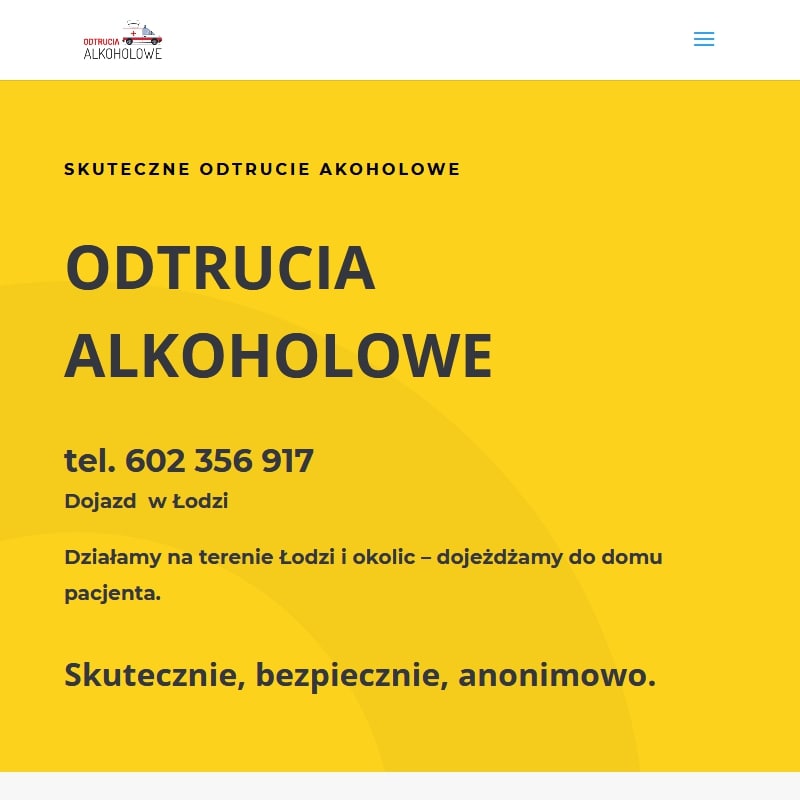 Odtrucie alkoholowe w domu łódź w Łodzi