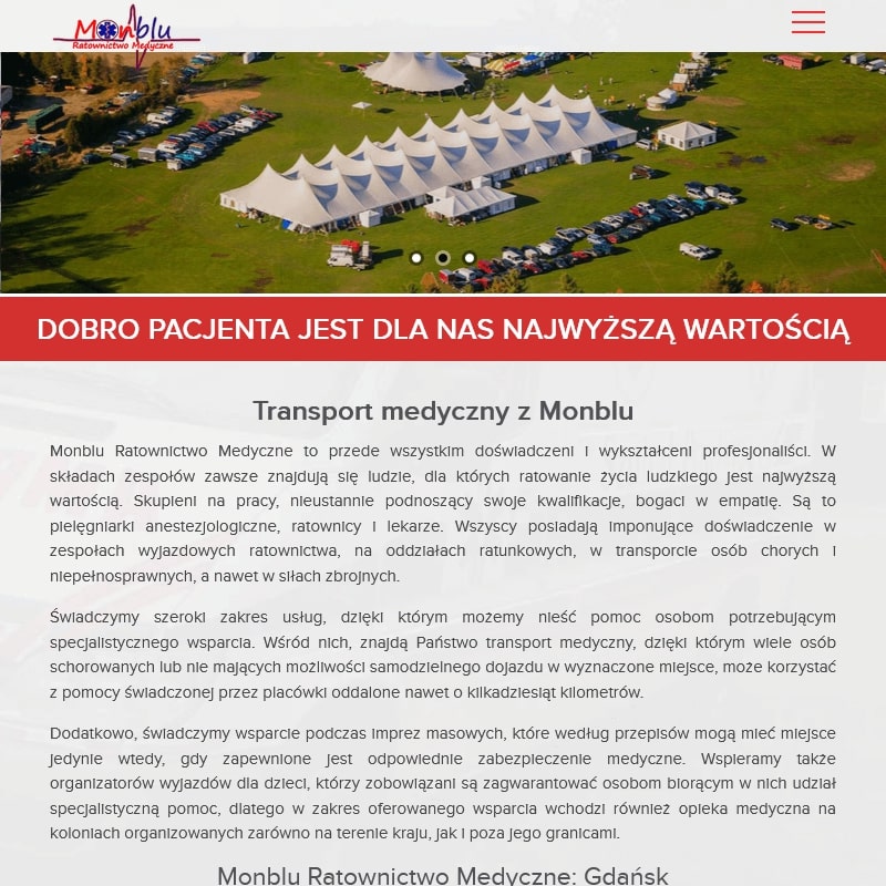 Elbląg - zamówienie karetki transportowej