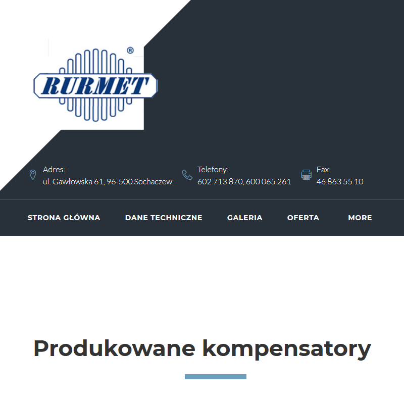 Producent kompensatorów osiowych